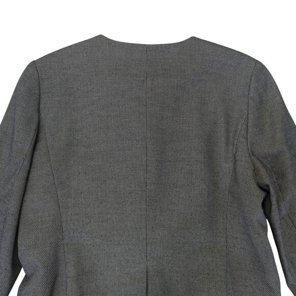 Ann Taylor Collarless Blazer Jacket Button Front Military Women's Size 10 Gray - Picture 5 of 9